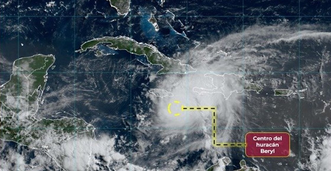 Huracán Beryl se aproxima a México.