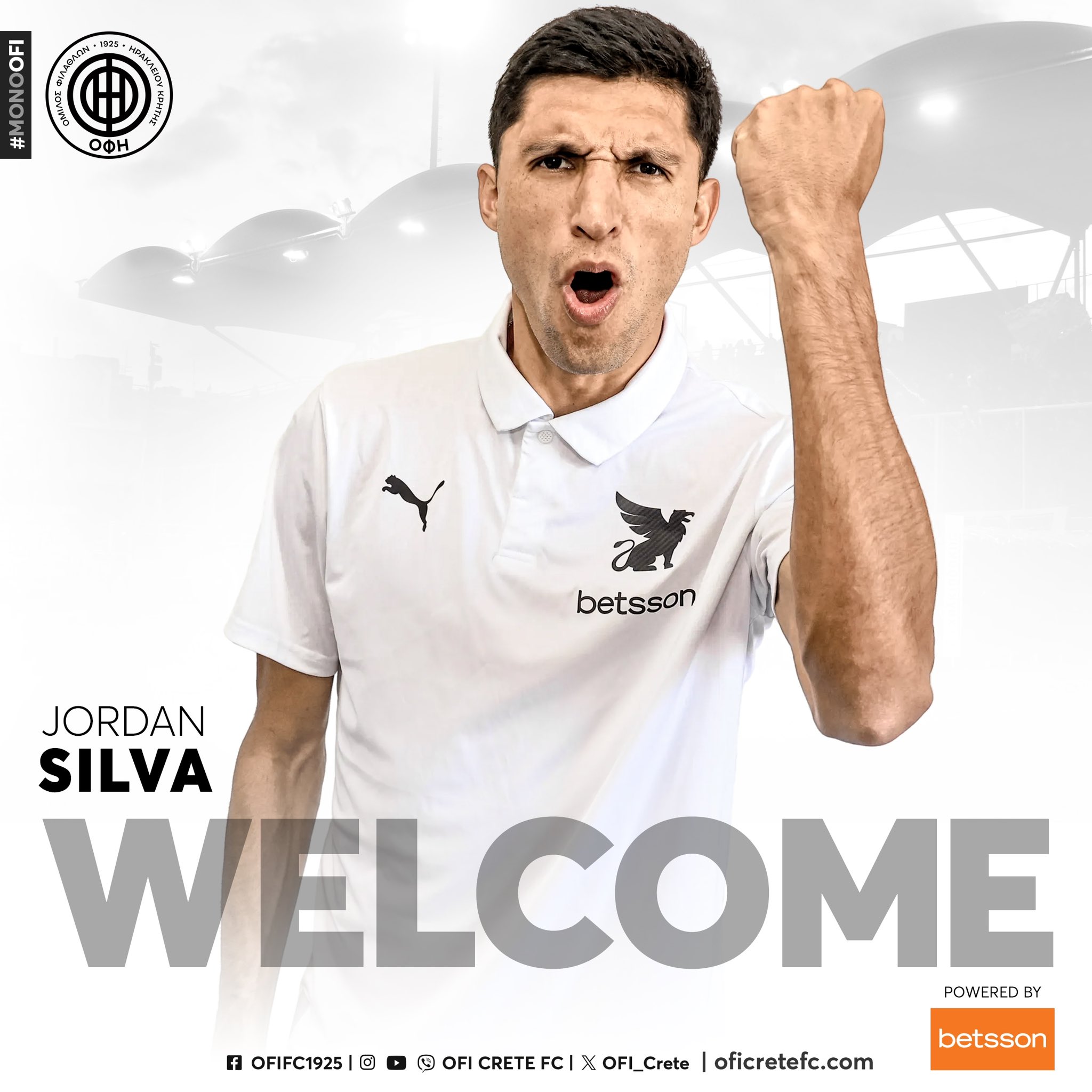 Jordan Silva en su nueva etapa con el OFI Creta
