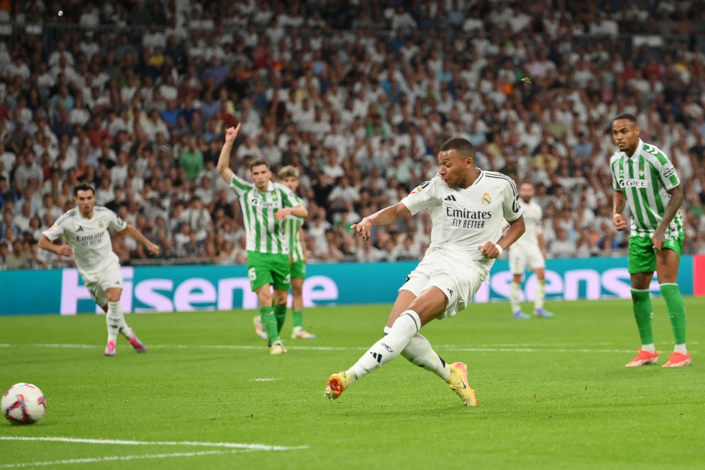 El primer gol de Mbappé en la Champions con el Real Madrid