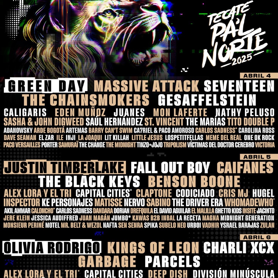Pa'l Norte 2025 cartel completo