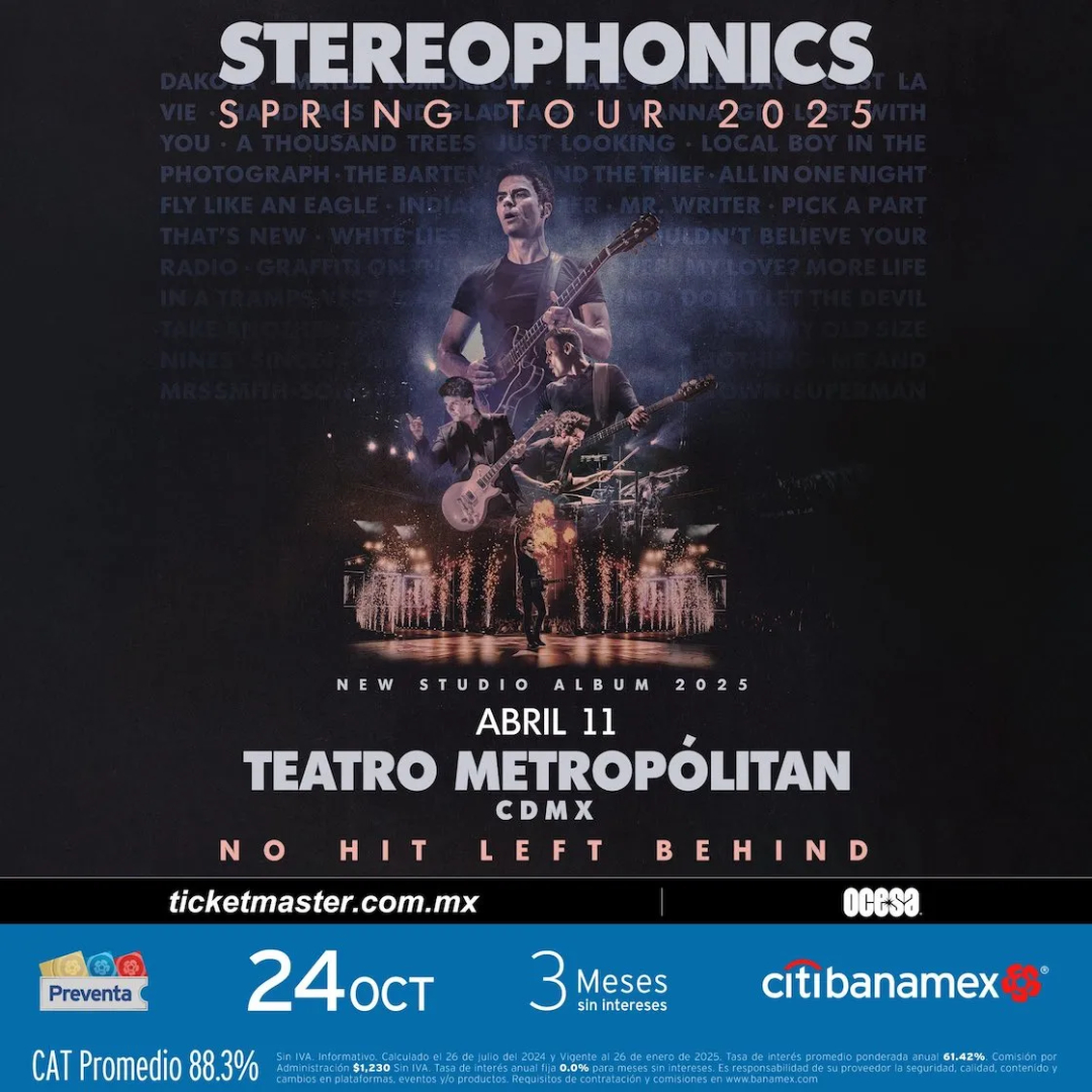 stereophonics mexico 2025 teatro metropolitan