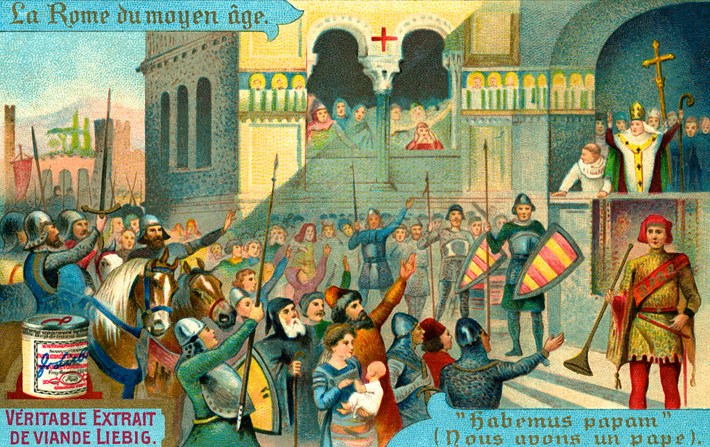 Ilustración del 'Habemus papam'