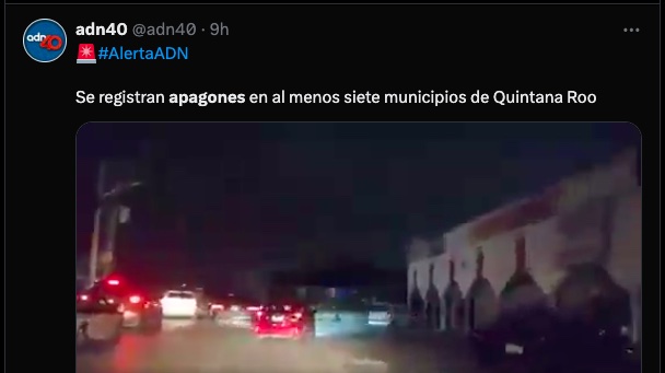 Apagones en península de Yucatán
