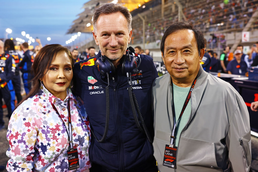Christian Horner con la familia Yoovidhya