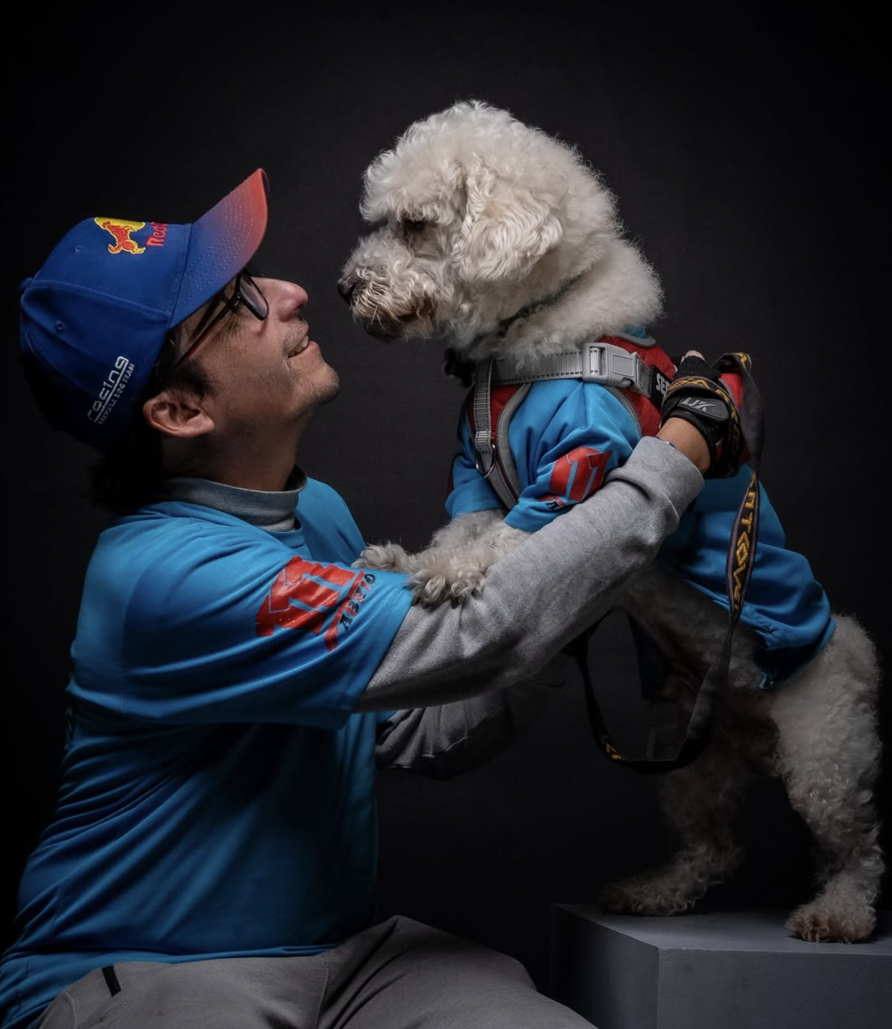 Fabbio con su papá, Jorge 