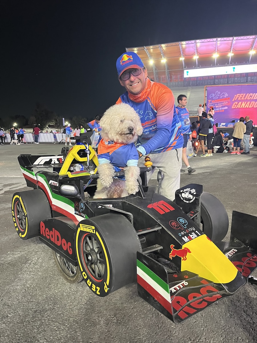 Jorge y Fabbio en una carrera en enero de 2025