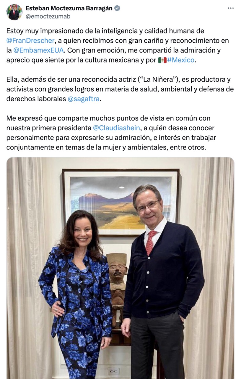 Fran Drescher y Esteban Moctezuma