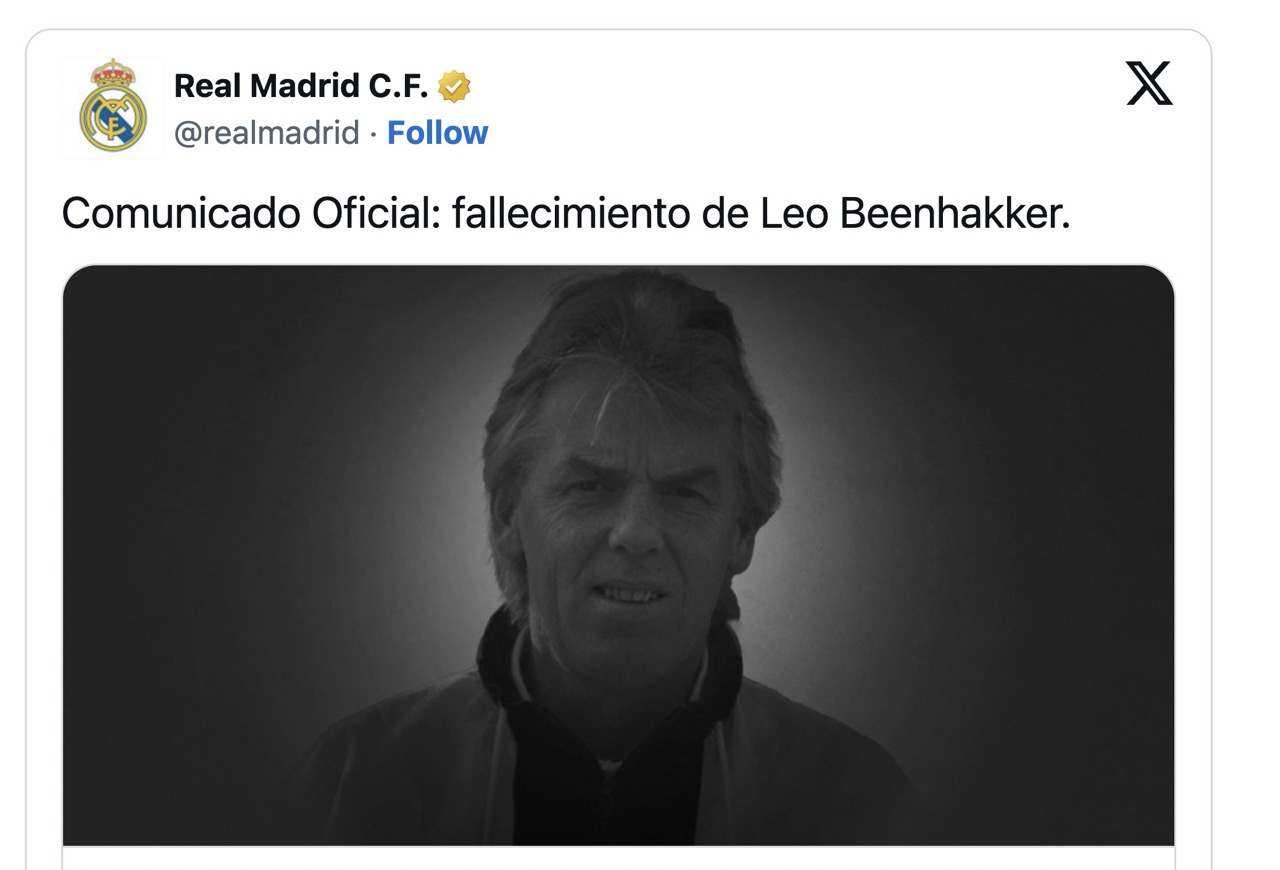 Muere Leo Beenhakker a los 82 años