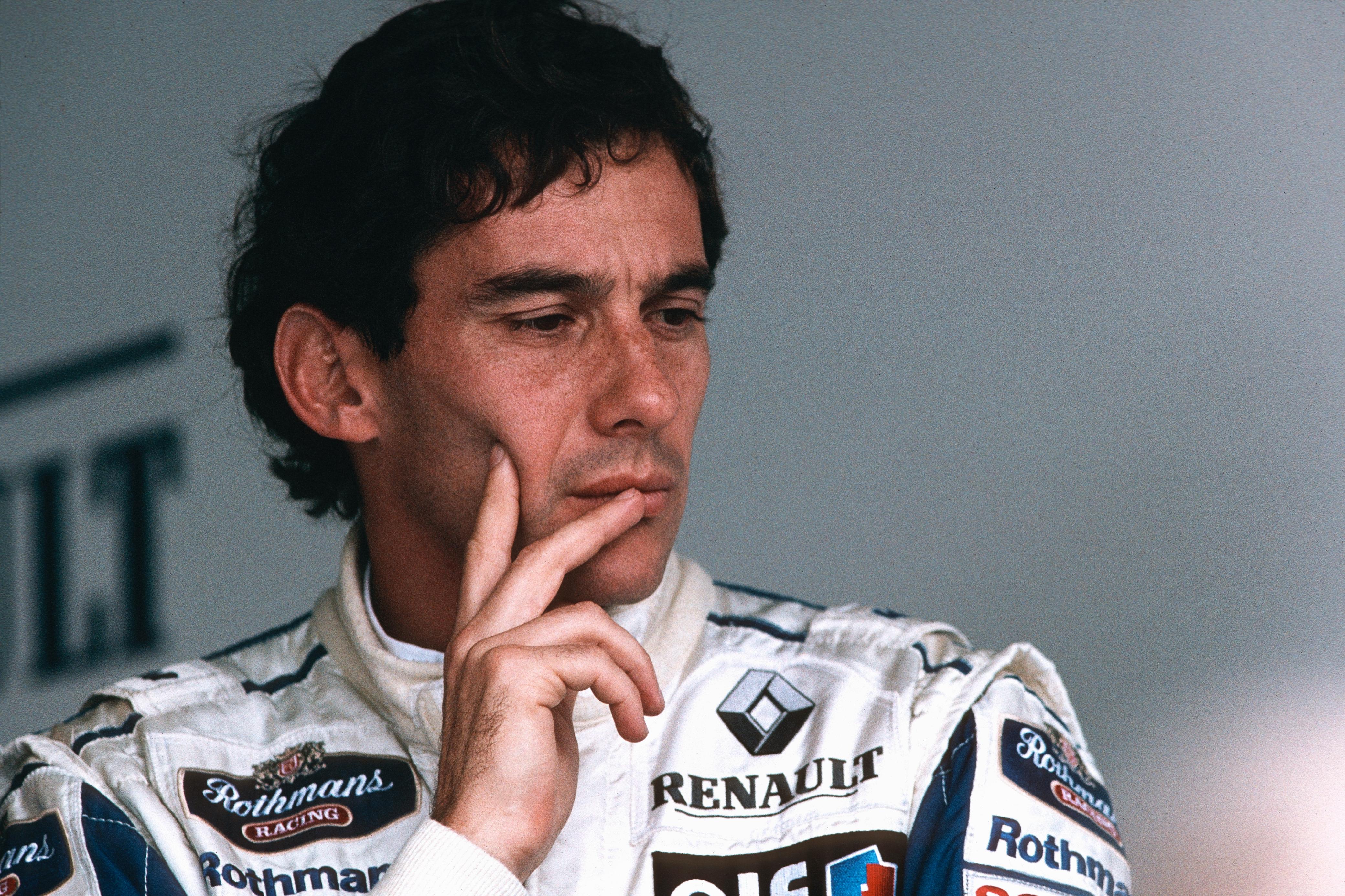 Ayrton Senna, momentos previos al inicio del Gran Premio de San Marino en 1994