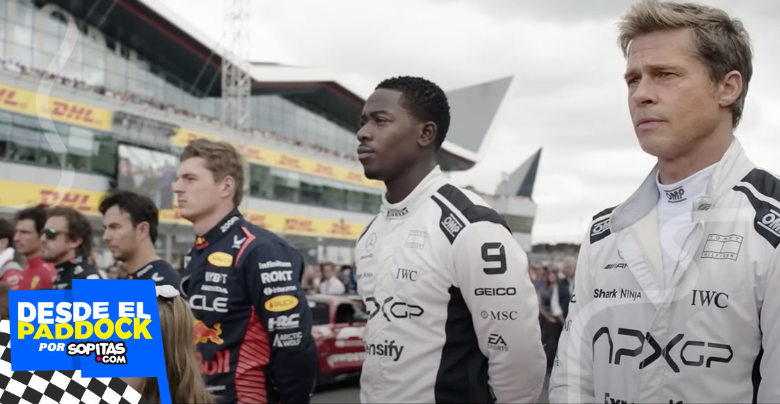 Checo Pérez en la película de F1 con Brad Pitt