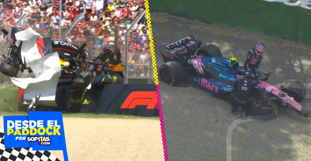 Los choques de Yuki Tsunoda y Franco Colapinto en el GP de Imola