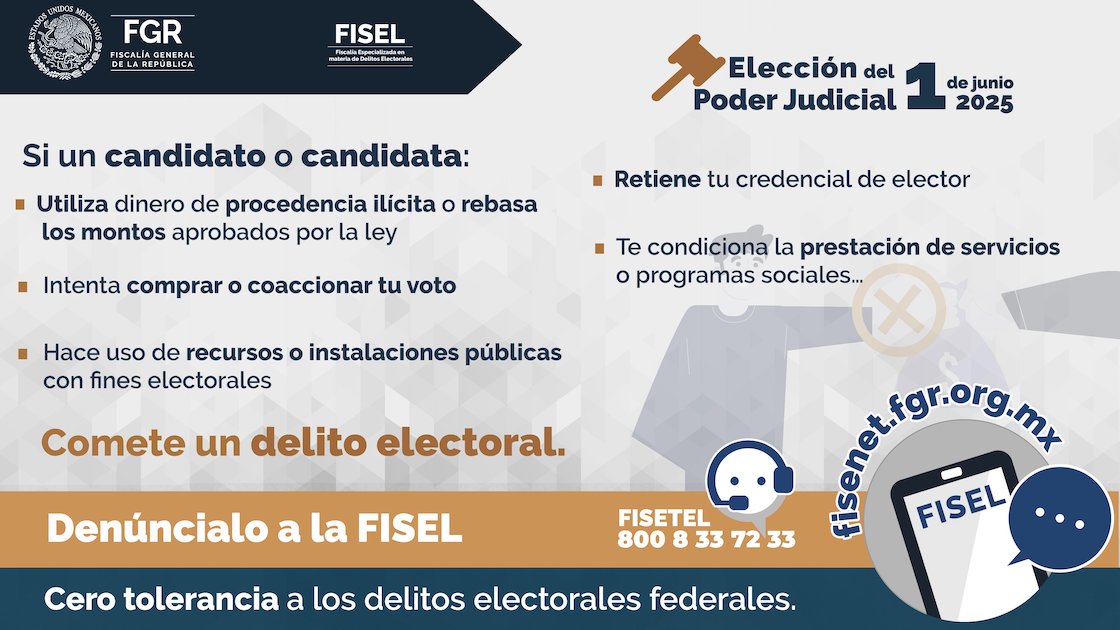 Delitos electorales y cuándo empieza la veda de las elecciones del Poder Judicial