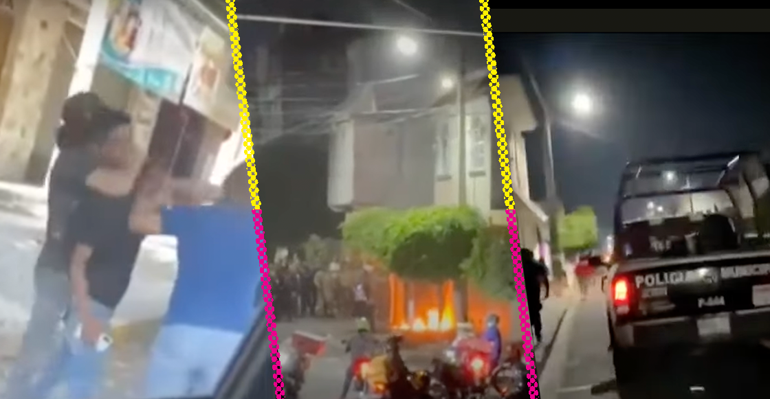 En Puebla hombres golpean a un joven por vender frutas frente a su negocio