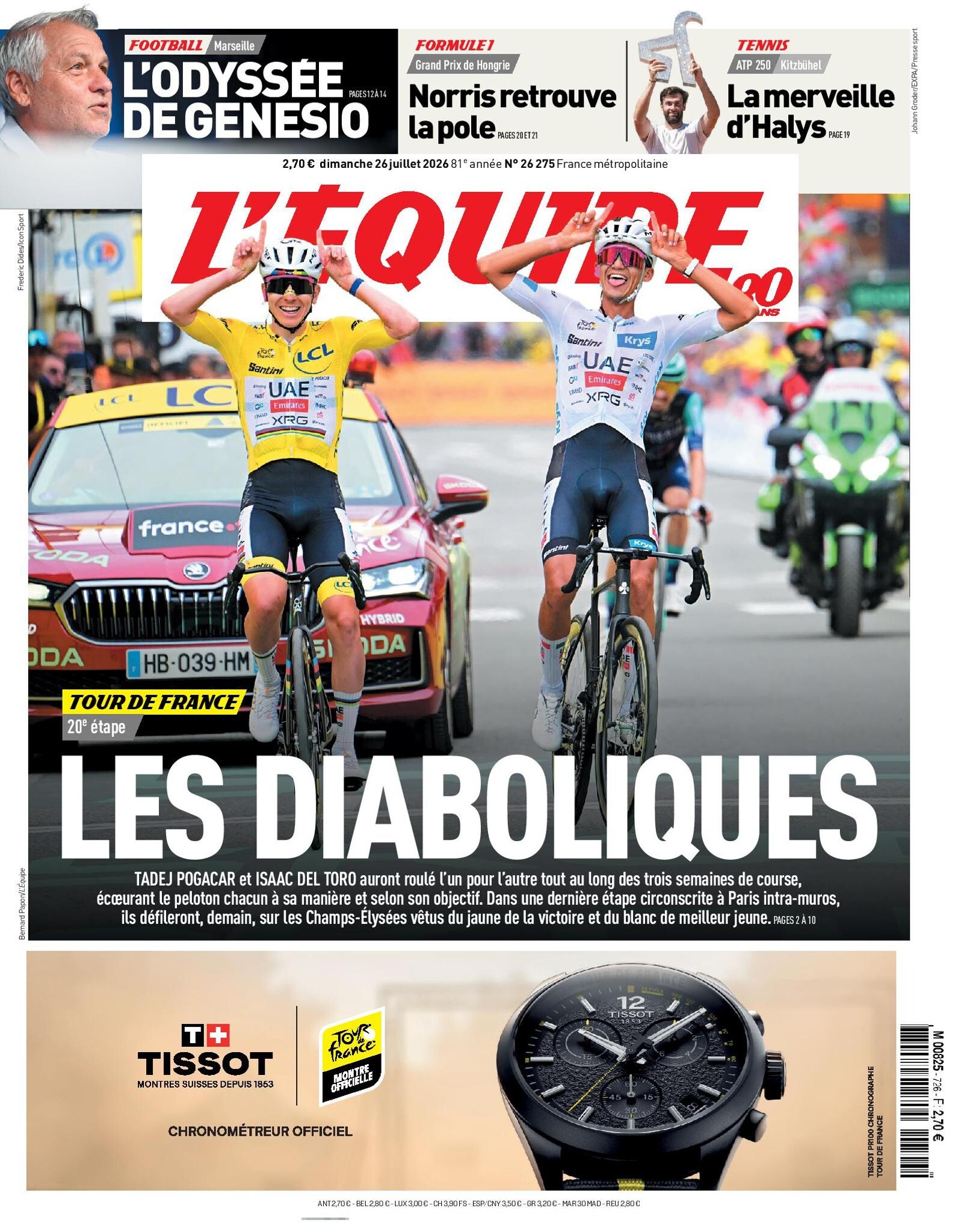 Isaac del Toro en L'Equipe