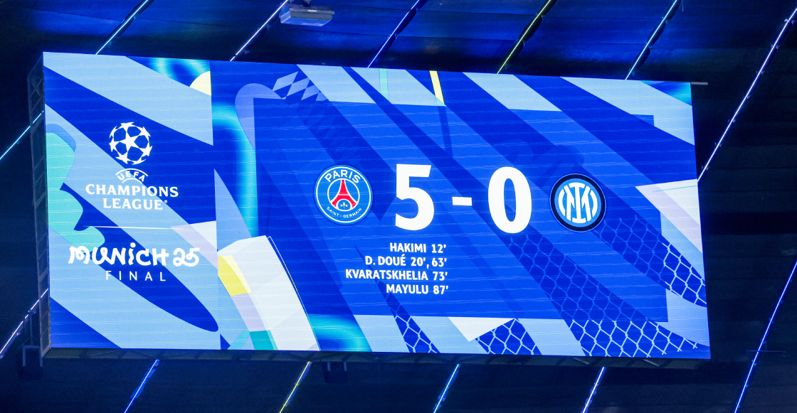 PSG vs Inter, la mayor goleada en todas las finales de la Champions League