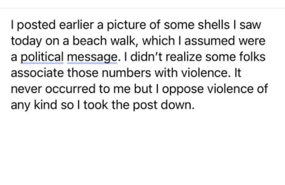 James Comey explica que no sabía que el mensaje "8647" se asociaban con la violencia y que por eso borró su publicación.