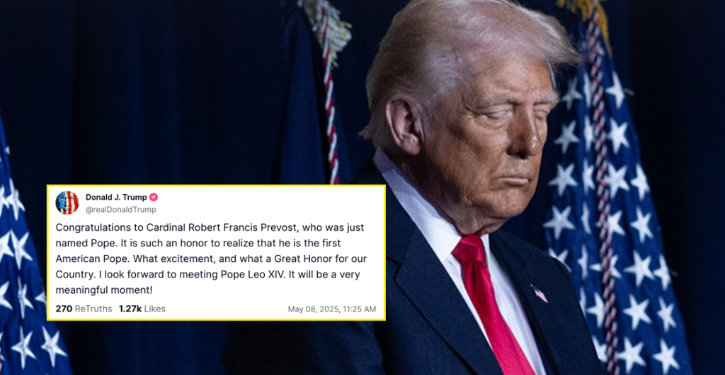 Trump reacciona a nuevo papa estadounidense