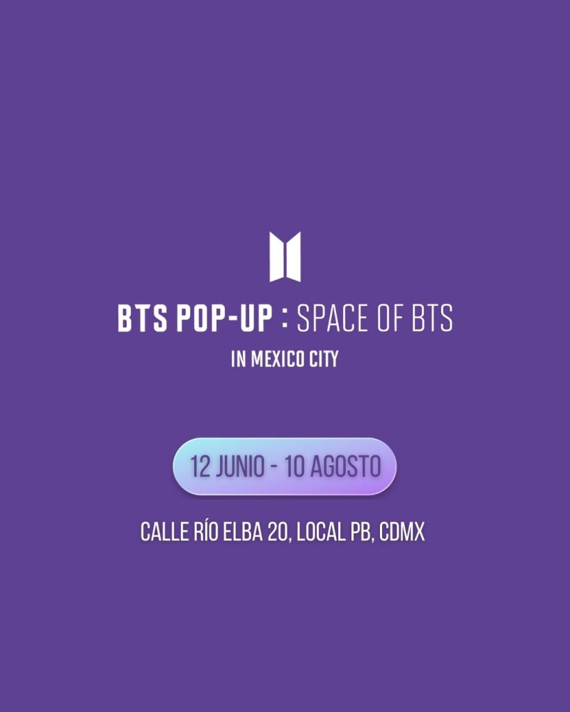 BTS POP-UP in Mexico City anuncio