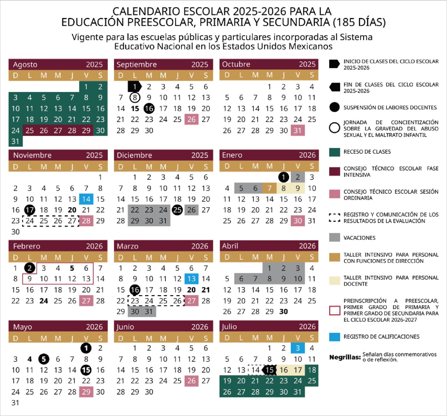 Calendario de la sep puentes d as festivos consejos t cnicos y todas