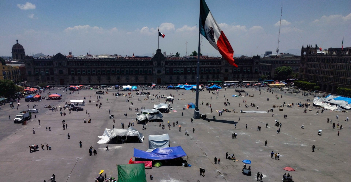 CNTE retira plantón del Zócalo pero prometen regresar