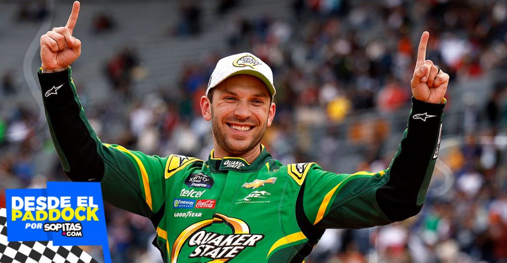 Daniel Suárez en su triunfo en México en Nascar XFinity