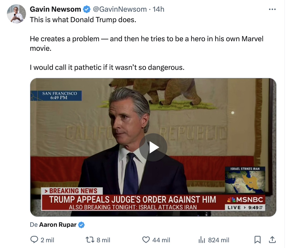 Gavin Newsom, el gobernador de California que desafía a Trump y, ¿podría ir por la Presidencia de Estados Unidos?