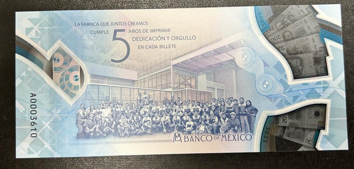 Así es el nuevo billete de 5 pesos y las monedas conmemorativas de 5