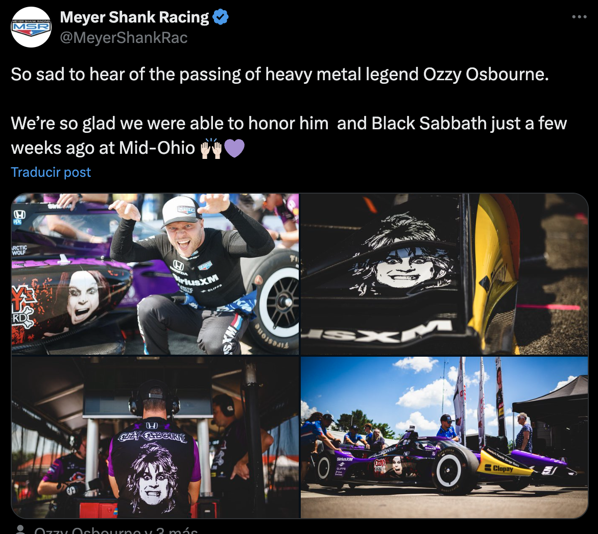 El día en que Ozzy Osbourne formó parte de la IndyCar