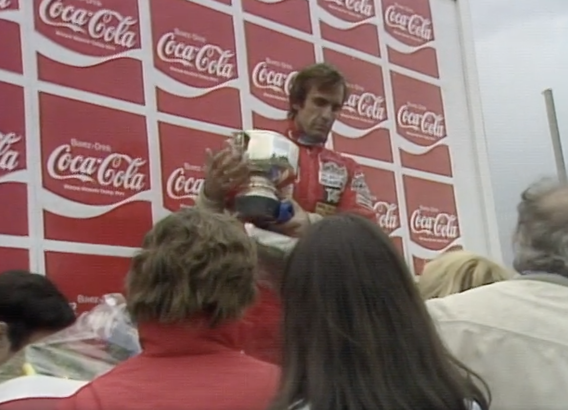 Carlos Reutemann en el podio de Bélgica 1981