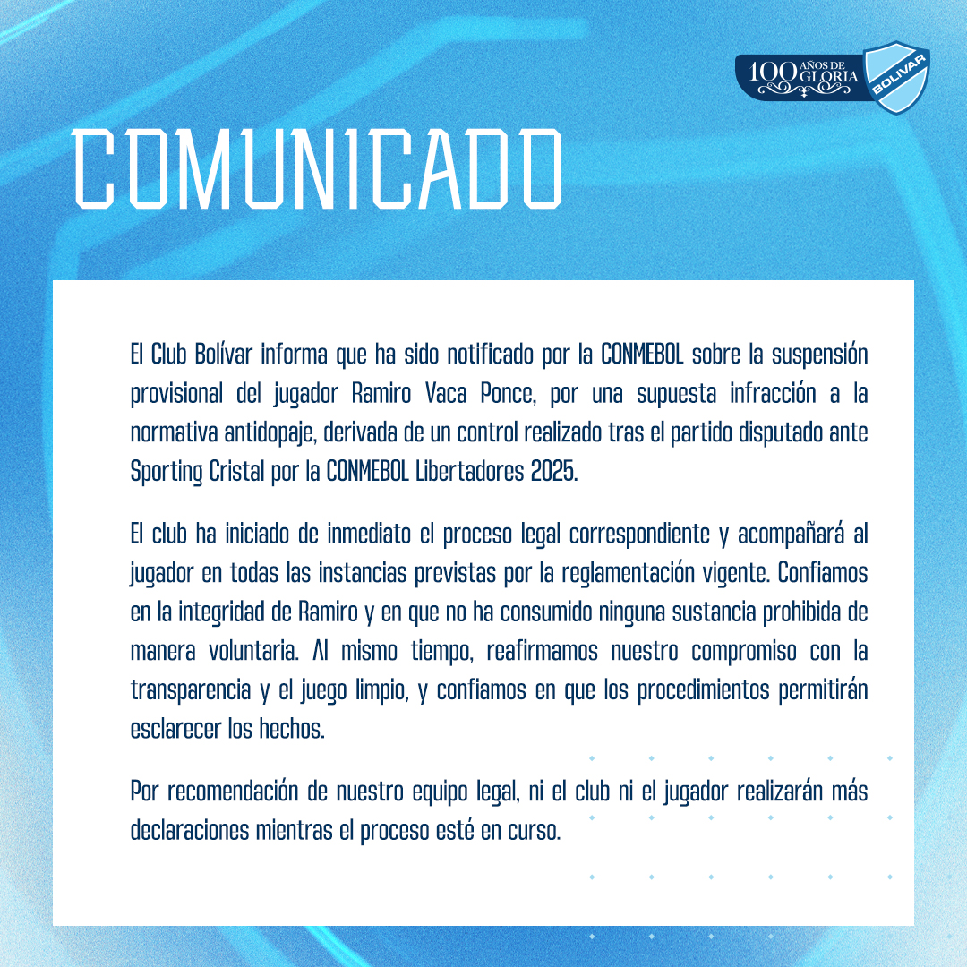 Eliminatorias Conmebol: ¿Bolivia quedaría fuera del Mundial 2026 por dopaje?