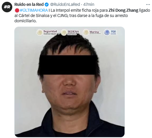 Interpol emite ficha roja para Zhi Dong Zhang
