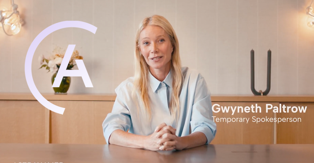 Gwyneth Paltrow se convierte en la vocera temporal de Astronomer tras la infidelidad descubierta en el concierto de Coldplay