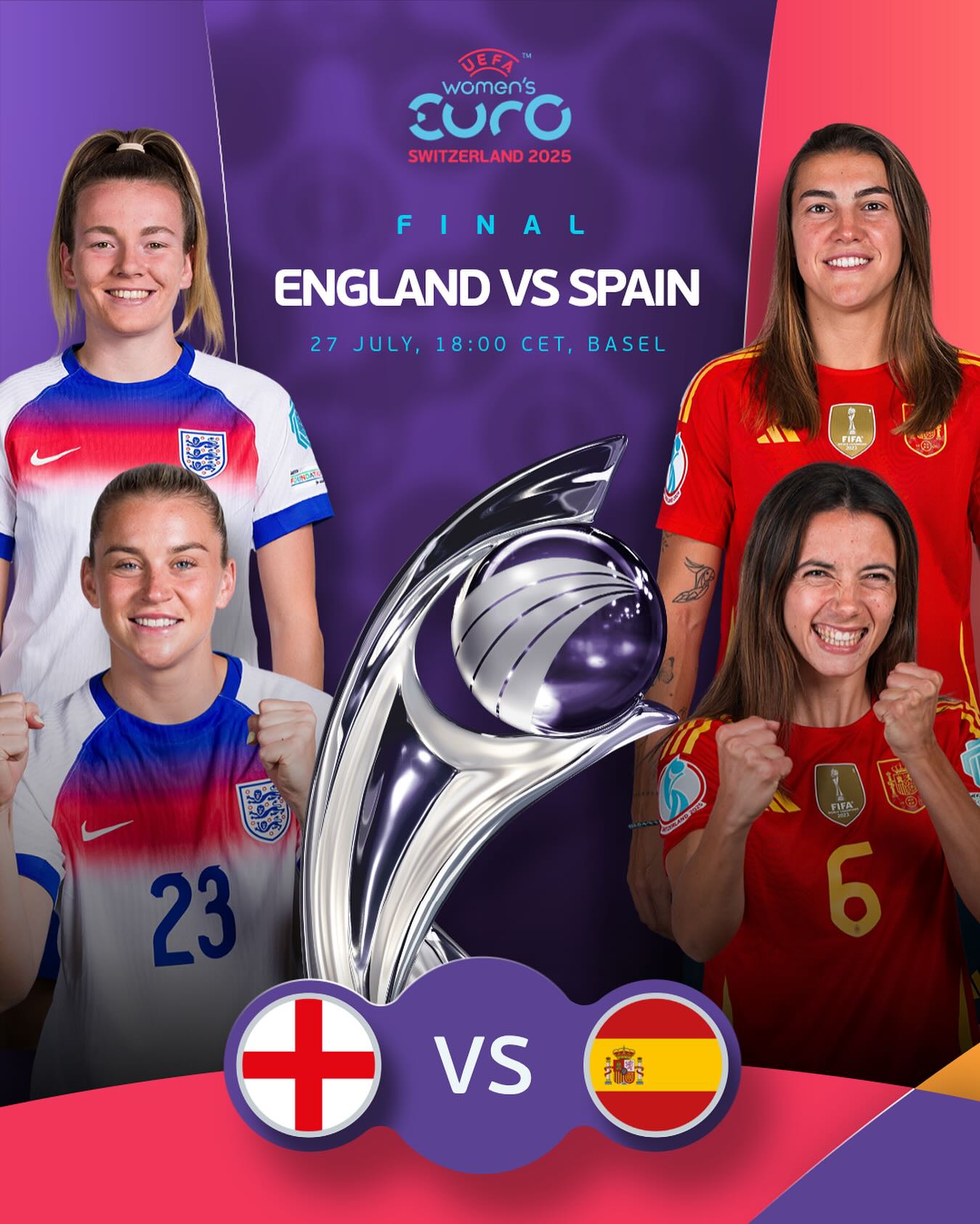 Inglaterra vs España: ¿Dónde ver la final de la Eurocopa Femenina 2025?