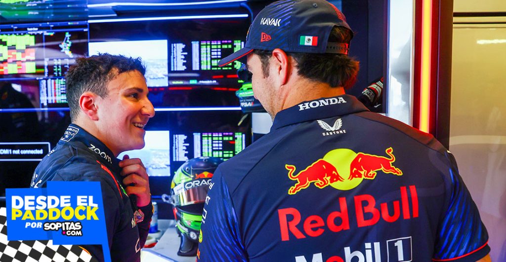 Isack Hadjar y Checo Pérez