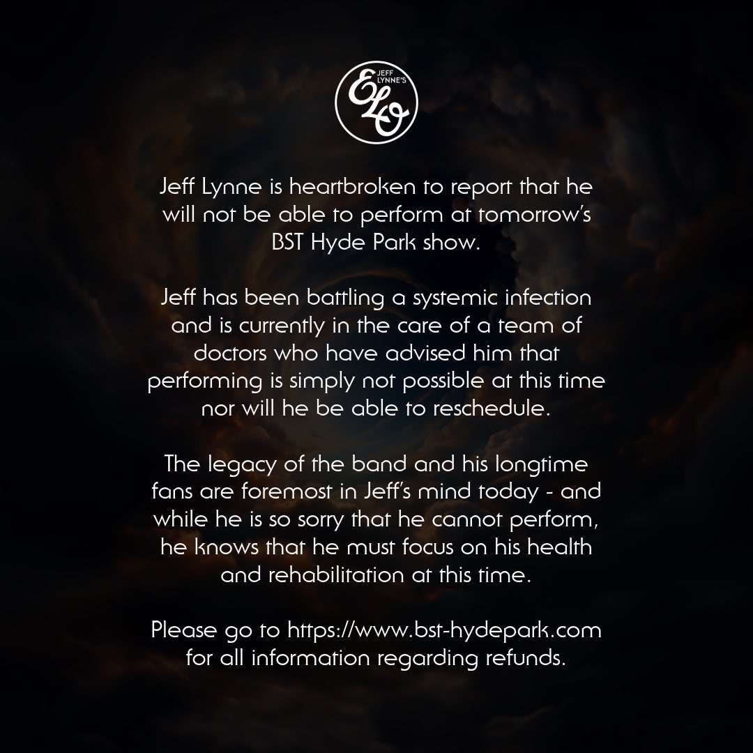 Comunicado Jeff Lynne