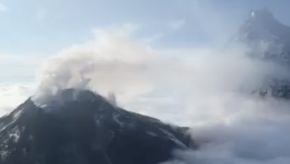 Erupción del volcán Klyuchevskoy