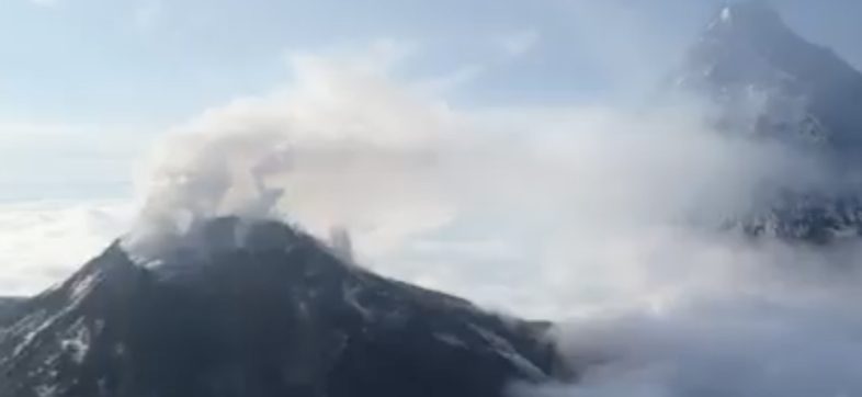 Erupción del volcán Klyuchevskoy