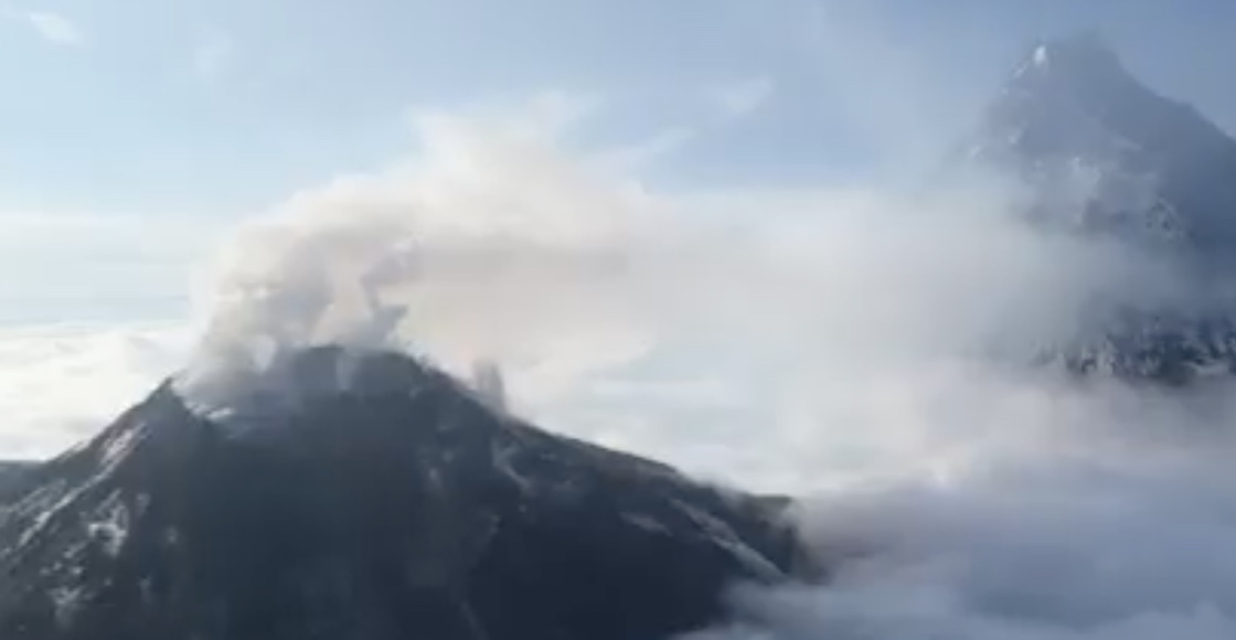 Erupción del volcán Klyuchevskoy
