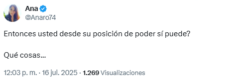 Layda Sansores censura a periodista