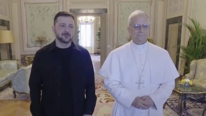 Leon XIV y Volodimir Zelenski