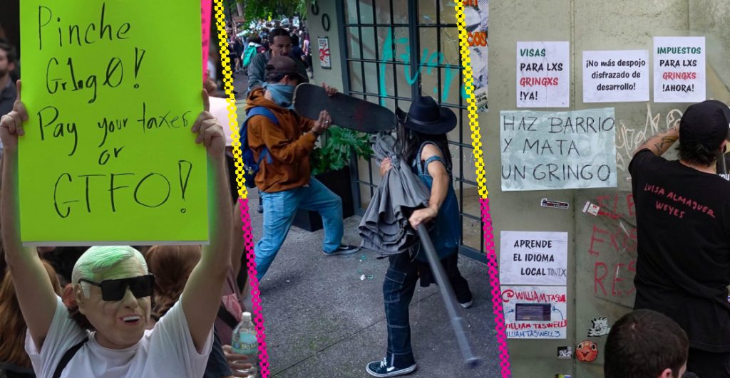 Fuertes mensajes y violencia en la marcha contra la gentrificación