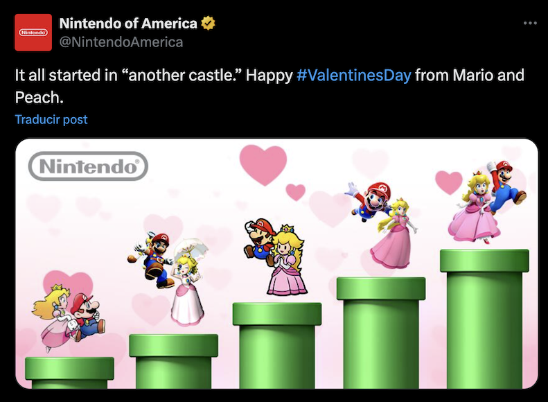 mario bros mensaje 14 febrero
