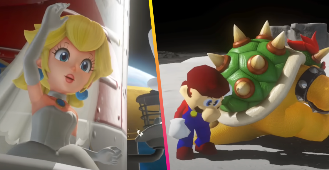 mario y princesa peach bowser