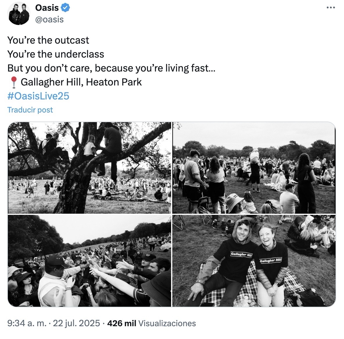 Datos random tour oasis 2025