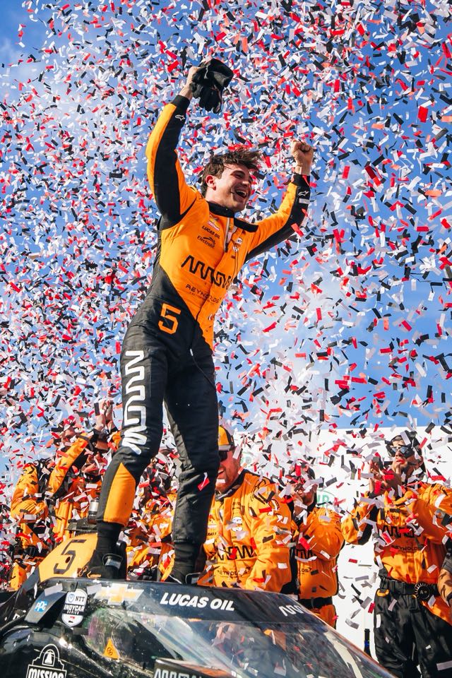 Pato O'Ward ganó en la primera carrera de Iowa