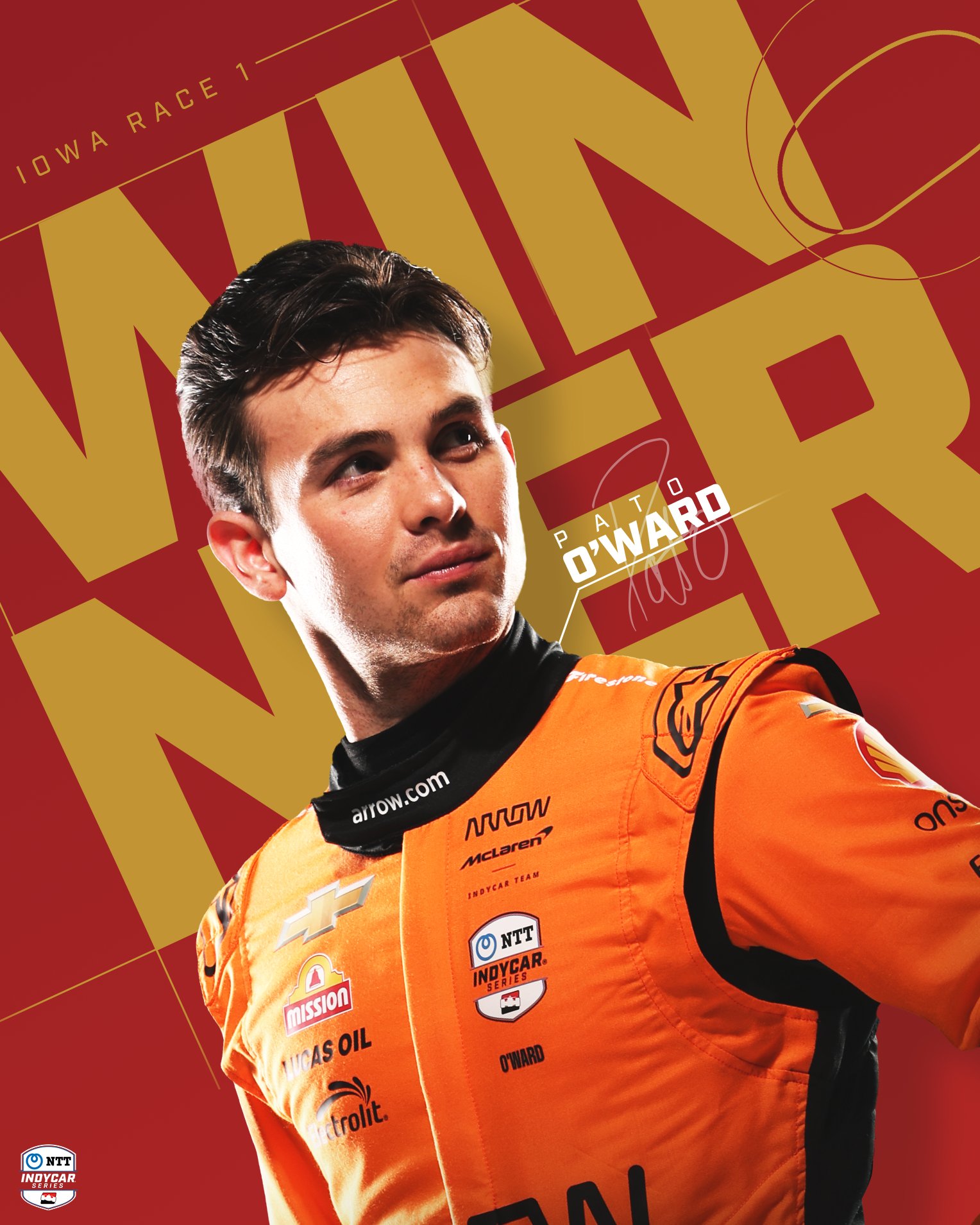 Pato O'Ward gana la primera carrera en Iowa 