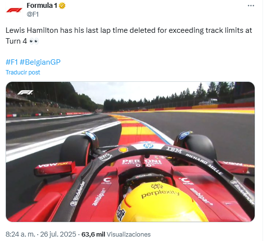 Qualy del Gran Premio de Bélgica