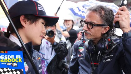 Yuki Tsunoda y Laurent Mekies