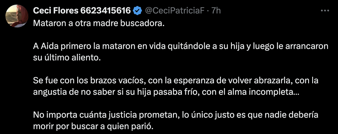 mensaje ceci flores madre buscadora