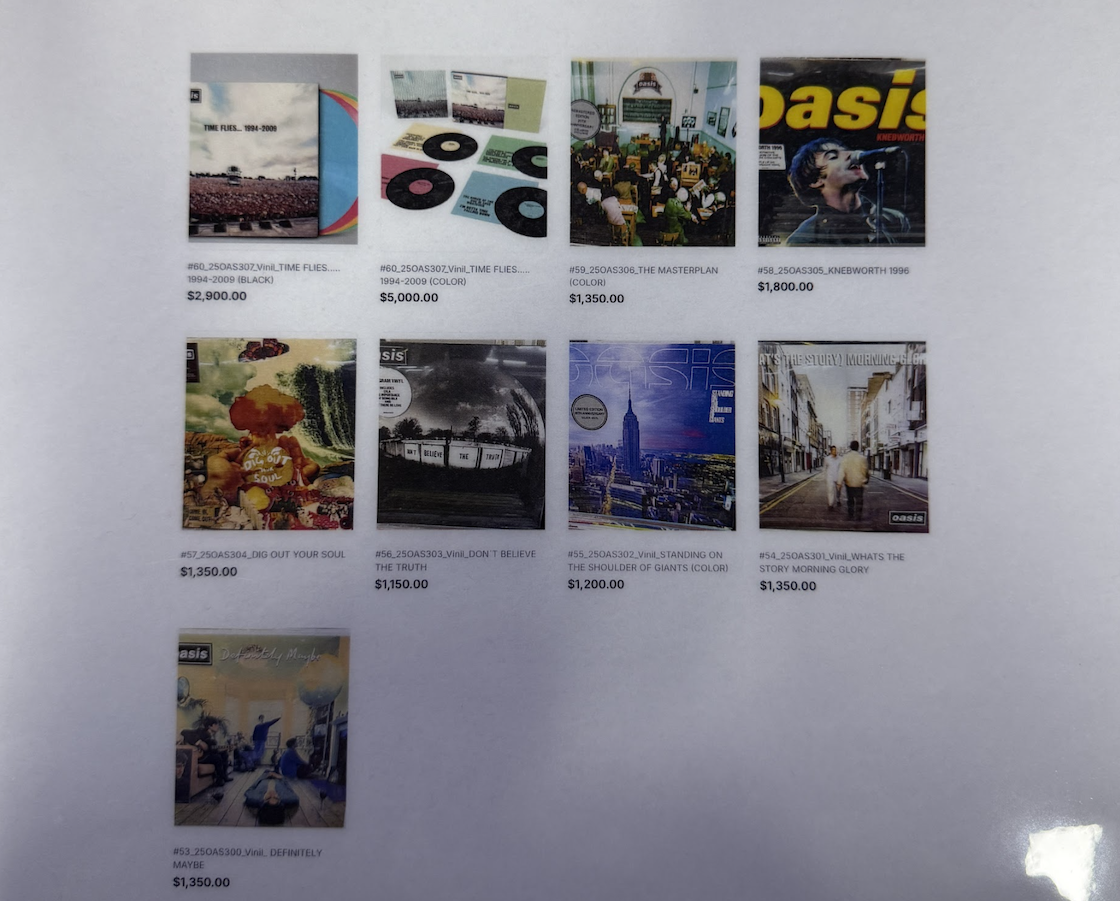 oasis fan store merch